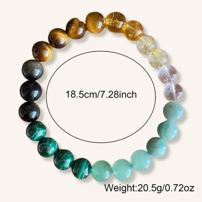 Retro Bohemian Round Semi-precious Stone Elastic String Bracelets In Bulk Natural Stone Bracelet