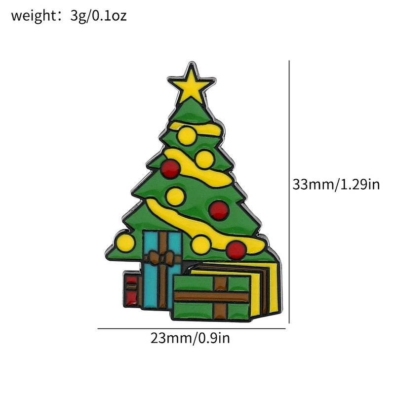 Cute Pin Christmas Tree Santa Claus Snowman Alloy Cartoon Enamel Unisex Brooches