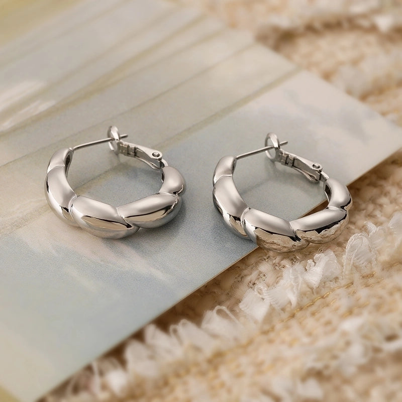 1 Pair Minimalist Geometric Plating Copper 18k Gold Plated Earrings