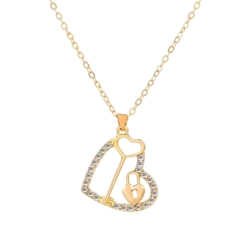 Casual Minimalist Cross Infinity Heart Shape Titanium Steel Copper Plating Hollow Out Inlay Crystal Rhinestones Zircon 18k Gold Plated Gold Plated Silver Plated Pendant Necklace
