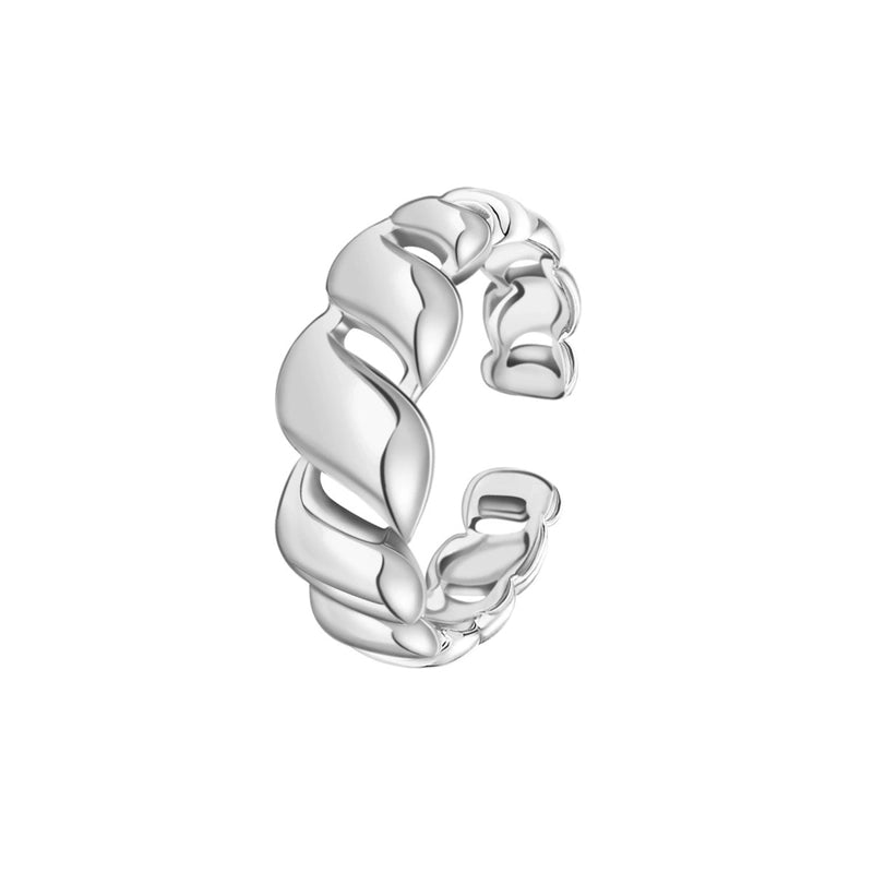 Minimalist U Shape Titanium Steel Plating 18k Gold Plated Open Ring