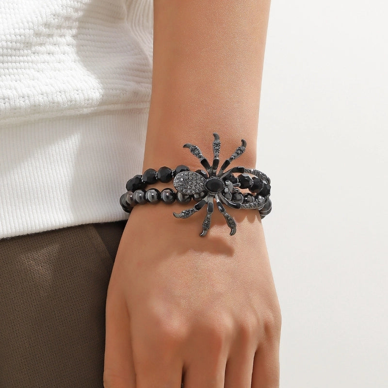 Minimalist Cool Style Spider Arylic Alloy Plating Halloween Men's Bracelets