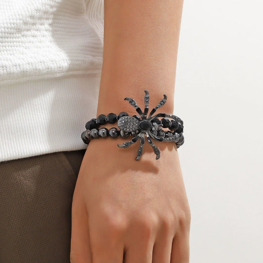 Minimalist Cool Style Spider Arylic Alloy Plating Halloween Men's Bracelets