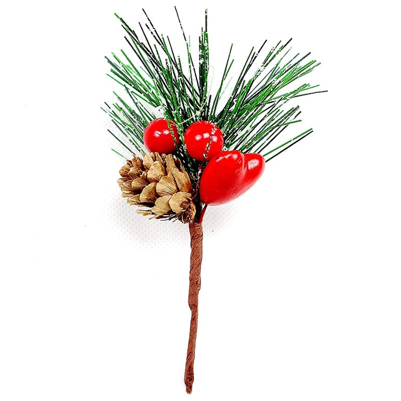 Factory Direct Supply Cross-border Berry Combination Mini Christmas PVC Material Simulation Pine Cone Christmas Decoration Spot