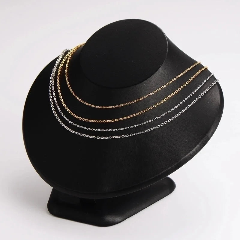 304 Stainless Steel 18K Gold Plated Minimalist Solid Color Choker