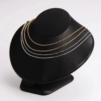 304 Stainless Steel 18K Gold Plated Minimalist Solid Color Choker