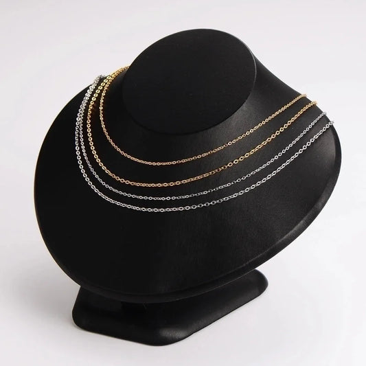 304 Stainless Steel 18K Gold Plated Minimalist Solid Color Choker