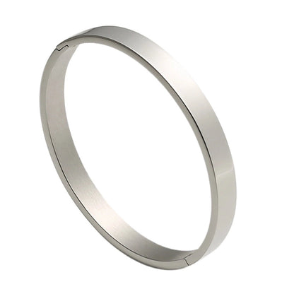 Minimalist Solid Color Stainless Steel Gold Plated Bangle In Bulk