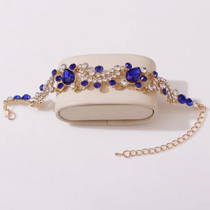 Bridal Geometric Alloy Inlay Rhinestones Earrings Necklace