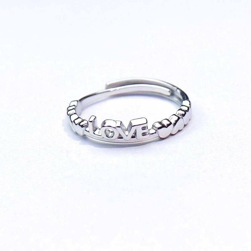 Minimalist Heart Shape Titanium Steel Open Rings