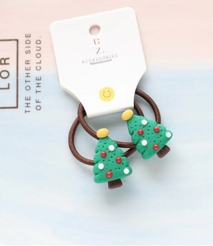 Christmas Fashion Children Unisex Cartoon Character Arylic Handmade Hair Tie