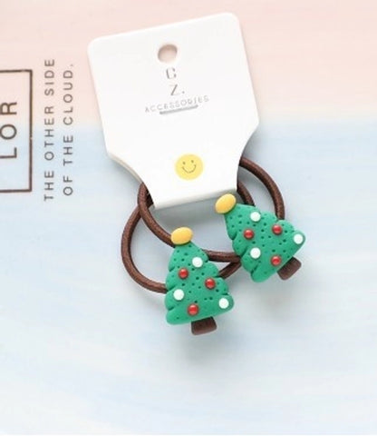 Christmas Fashion Children Unisex Cartoon Character Arylic Handmade Hair Tie