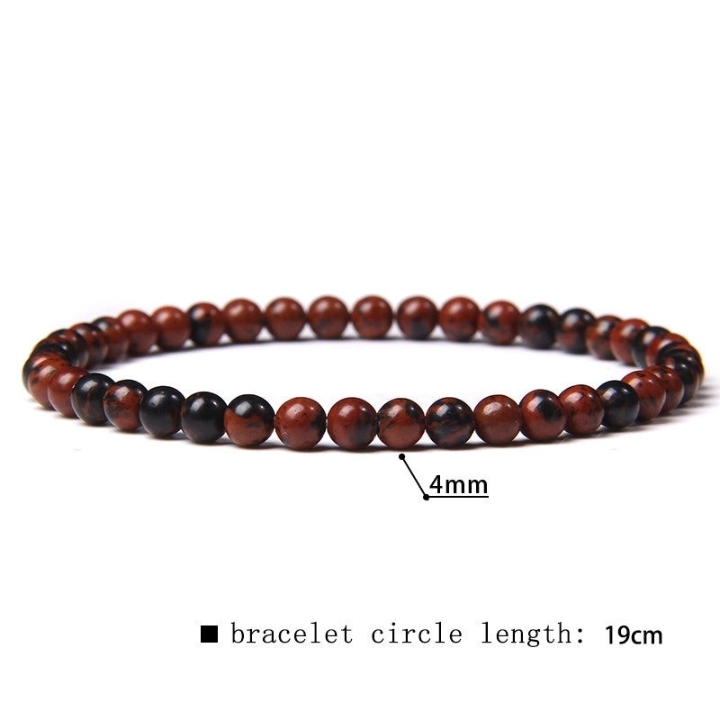 Fashion Round Natural Stone Beaded Bracelets 1 Piece
