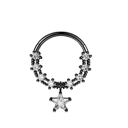 1 Piece Nose Rings & Studs Minimalist Classic Style Solid Color 304 Stainless Steel Inlay Rhinestones Nose Rings & Studs