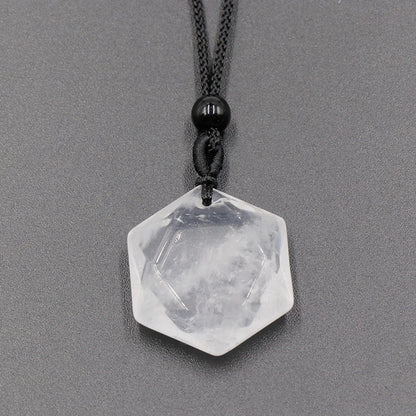 Original Design Hexagram Crystal Polishing Necklace Pendant
