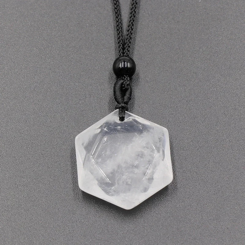 Original Design Hexagram Crystal Polishing Necklace Pendant