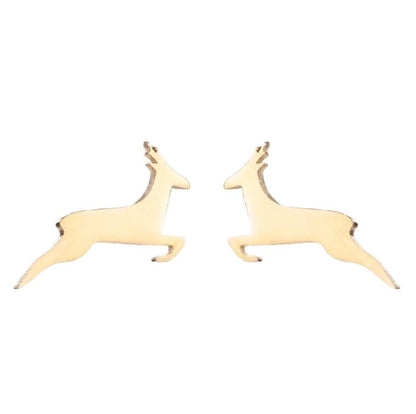 1 Pair Fashion Christmas Tree Plating 304 Stainless Steel 18K Gold Plated Ear Studs