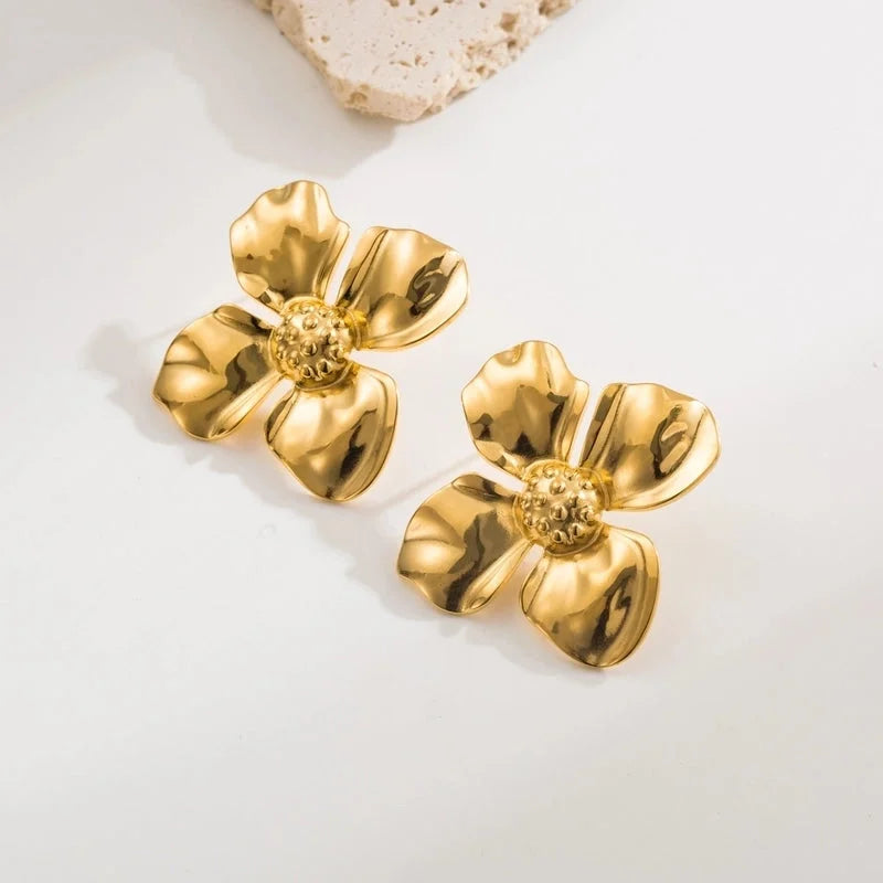 1 Pair Casual Modern Style Minimalist Geometric Heart Shape 304 Stainless Steel 18K Gold Plated Ear Studs