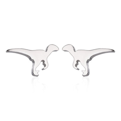 1 Pair Minimalist Dinosaur Plating 304 Stainless Steel 18K Gold Plated Ear Studs