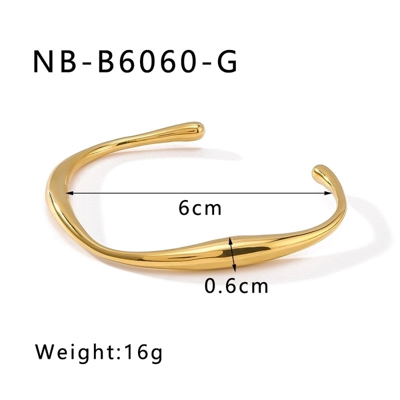 IG Style Minimalist Geometric 304 Stainless Steel Bangle In Bulk