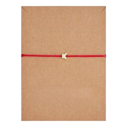 New Fashion Necklace Heart-shaped Butterfly Weaving Adjustable Copper Bracelet