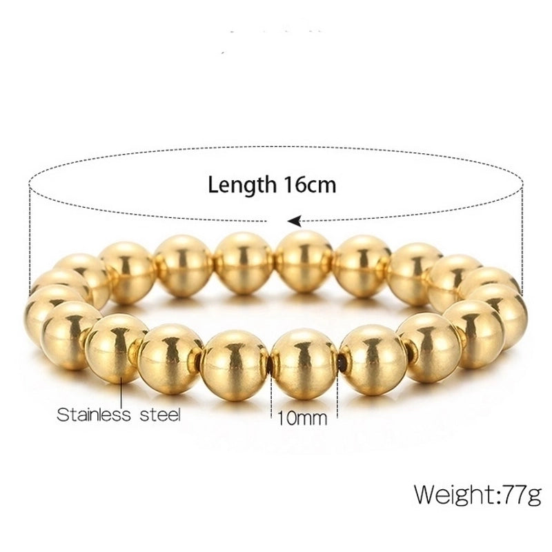 Casual Minimalist Geometric Stainless Steel 18K Gold Plated Bracelets In Bulk