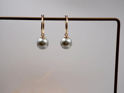 Elegant Minimalist Geometric Imitation Pearl Titanium Steel Copper Plating Earrings Necklace