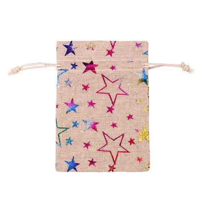 Christmas Apple Bag 24 Bronzing Linen Advent Calendar Gift Hanging Bag Christmas Apple Packaging Bag