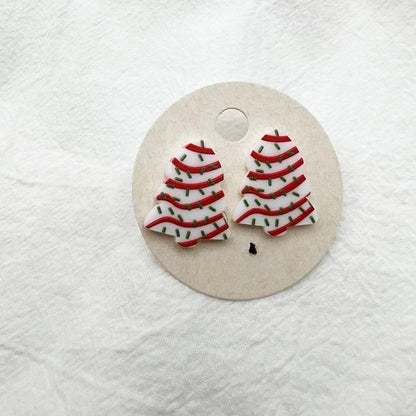 Cartoon Style Christmas Tree Arylic Printing Christmas Women's Earrings 1 Pair