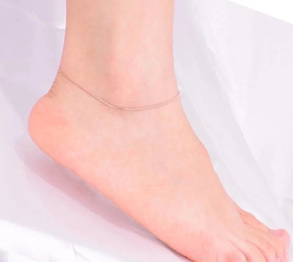 Heart 304 Stainless Steel Titanium Steel 18K Gold Plated Rose Gold Plated No Inlaid Anklet In Bulk