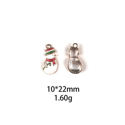 10 PCS/Package Zinc Alloy Christmas Tree Santa Claus Christmas Socks Pendant Jewelry Accessories