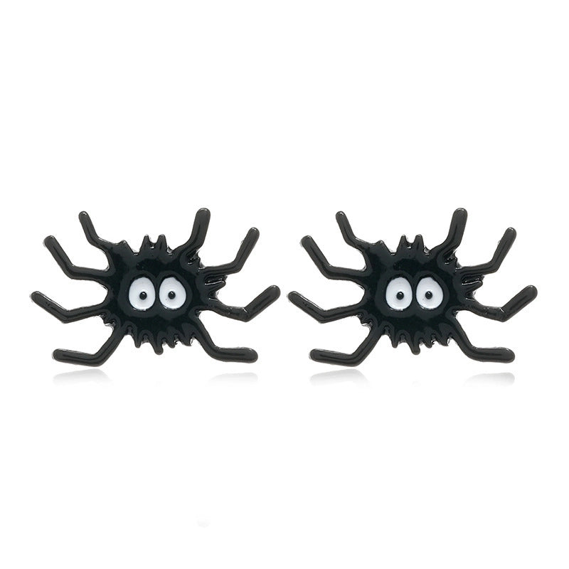 6 Pieces Gothic Cat Spider Alloy Women'S Drop Earrings 1 Pair