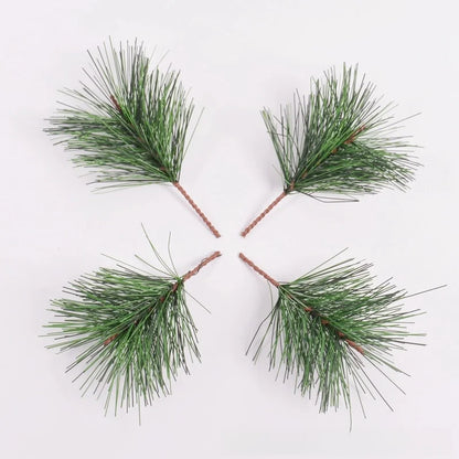Christmas Simulation Pine Needle Strip Pine Leaf Mini Christmas Tree Accessories Gift Box Decoration Simulation Flower Christmas Decoration Ornaments