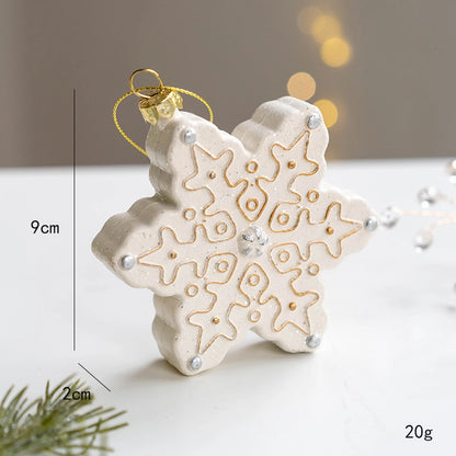 Christmas Minimalist Letter Snowflake Plastic Casual Holiday Party Hanging Ornaments Decorations Hanging Ornaments