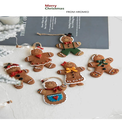 Christmas Christmas Gingerbread Resin Party Hanging Ornaments