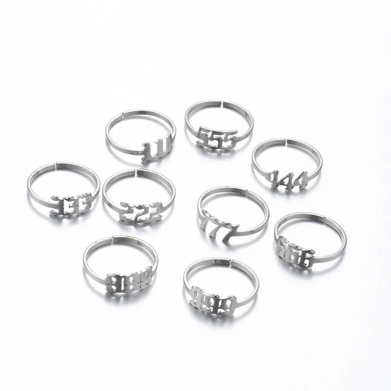 Fashion Number 201 Stainless Steel No Inlaid 18K Gold Plated Plating Open Ring