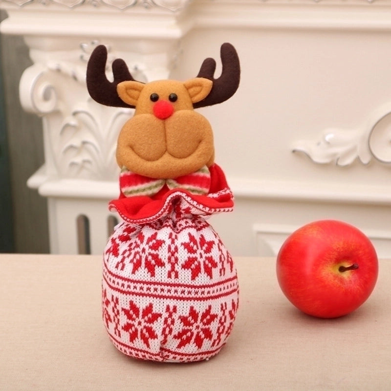Christmas Children's Gift Bag Knitted Apple Bag Christmas Eve Candy Bag Gift Bag