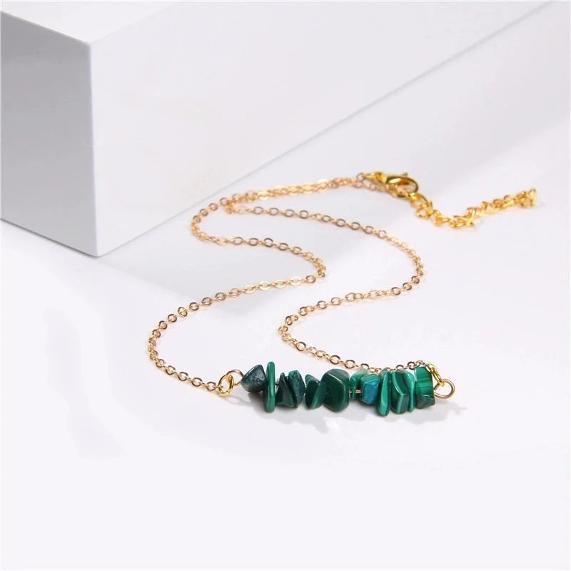 Vacation Irregular Alloy Natural Stone Necklace 1 Piece