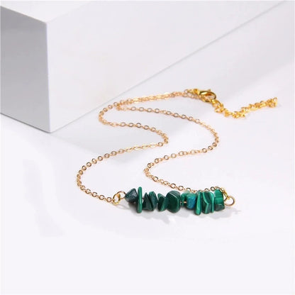 Vacation Irregular Alloy Natural Stone Necklace 1 Piece