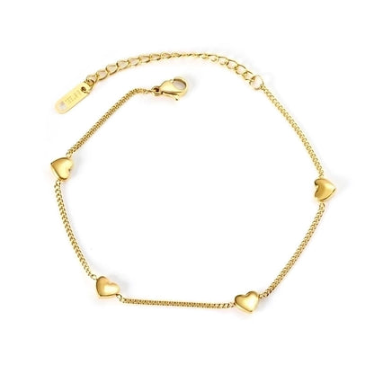 Titanium Steel 18K Gold Plated Sweet Minimalist Number Daisy Bracelets Necklace