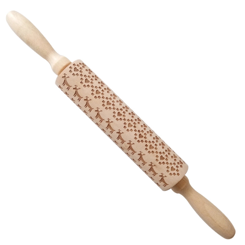 Christmas Cartoon Style Ethnic Style Elk Theaceae/Muhe Rolling Pin 1 Piece