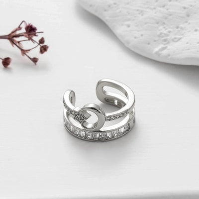 1 Piece Ear Cartilage Rings & Studs Cute Cool Style Geometric Heart Shape Copper Plating Inlay Zircon