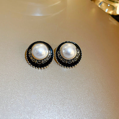 2 Pieces Mid-century Modern Round Geometric Copper Electroplating Earrings