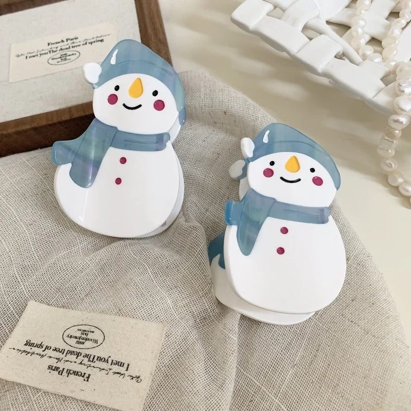 Christmas Cute Women's Snowman Acetic Acid Sheets Hair Claws