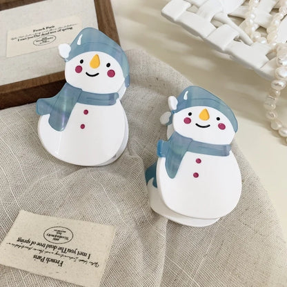 Christmas Cute Women's Snowman Acetic Acid Sheets Hair Claws