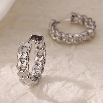 1 Pair Minimalist Geometric Heart Shape 304 Stainless Steel Earrings