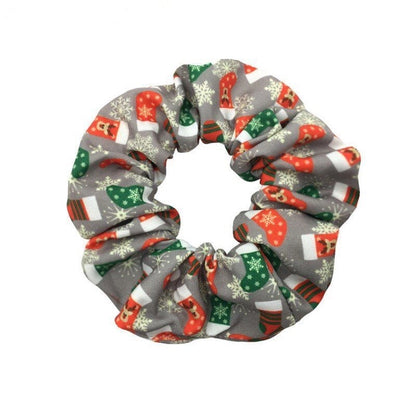 Christmas Cute Women's Color Block Rib-Knit Hair Tie