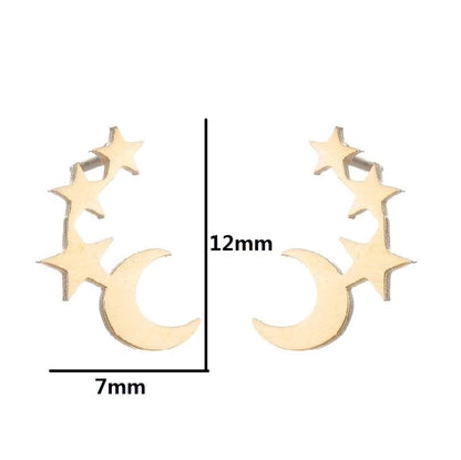 1 Pair Halloween Minimalist Spider Web Butterfly Notes Plating Hollow Out 304 Stainless Steel 18K Gold Plated Ear Studs
