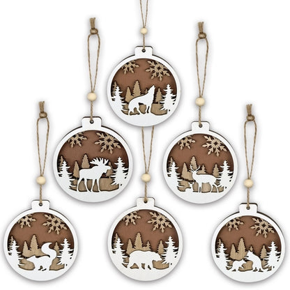 Christmas Cartoon Style Cartoon Wood Party Street Hanging Ornaments