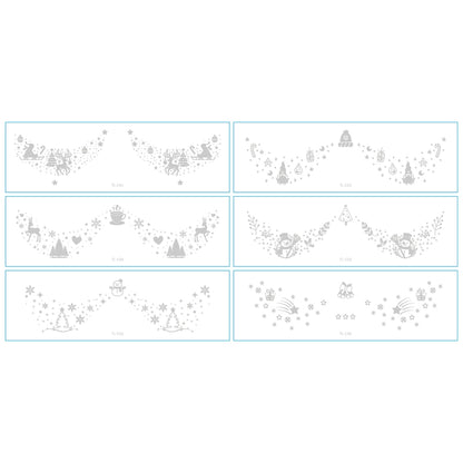 Christmas Christmas Tree Santa Claus Elk Transfer Decal Tattoos & Body Art 1 Set